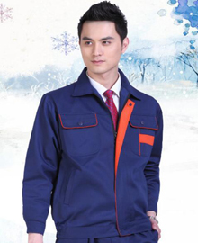 蓝色现货工作服款式图
