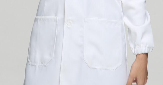 白色防静电服口袋和袖口工艺