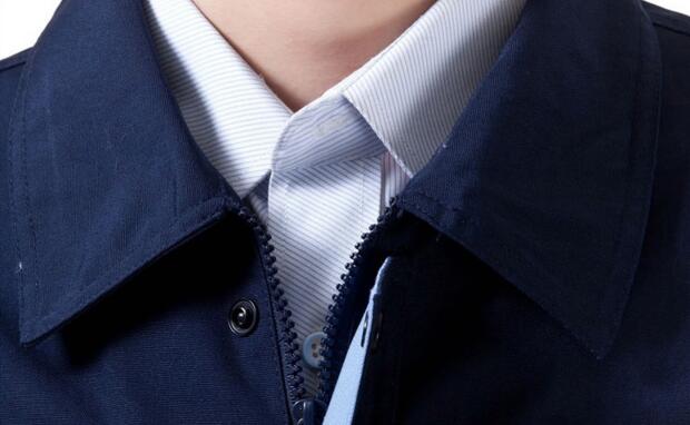 纯棉工作服领口设计
