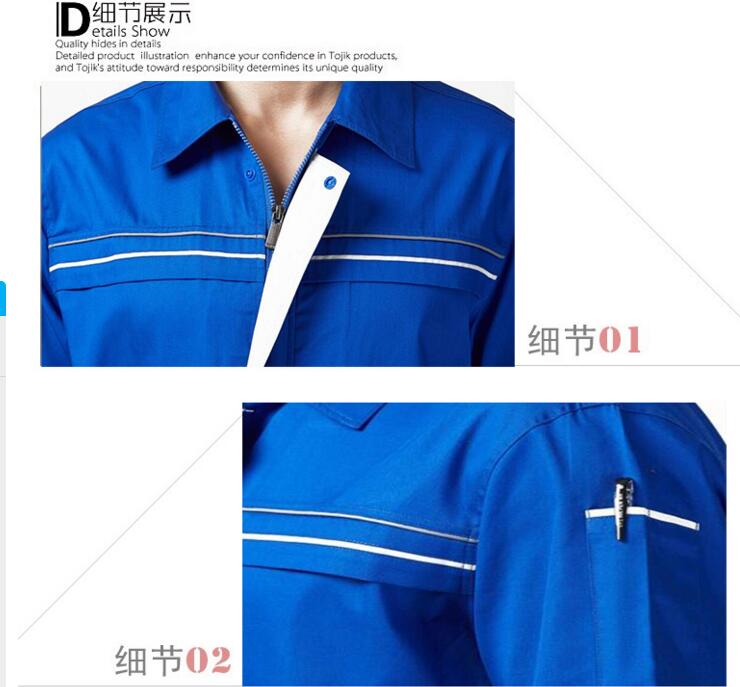工作服门襟细节图
